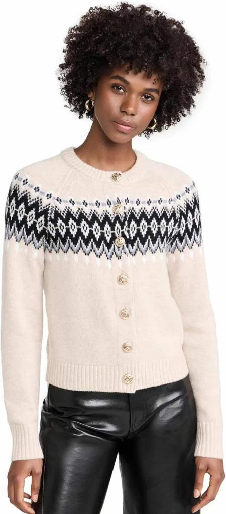 Generation Love Women's Frances Fair Isle Knit Cardigan Sweater Vintage Boho Style