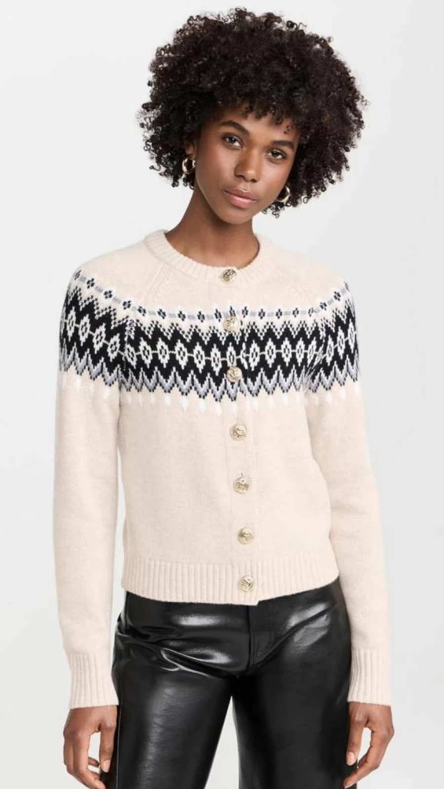 Generation Love Women's Frances Fair Isle Knit Cardigan Sweater Vintage Boho Style