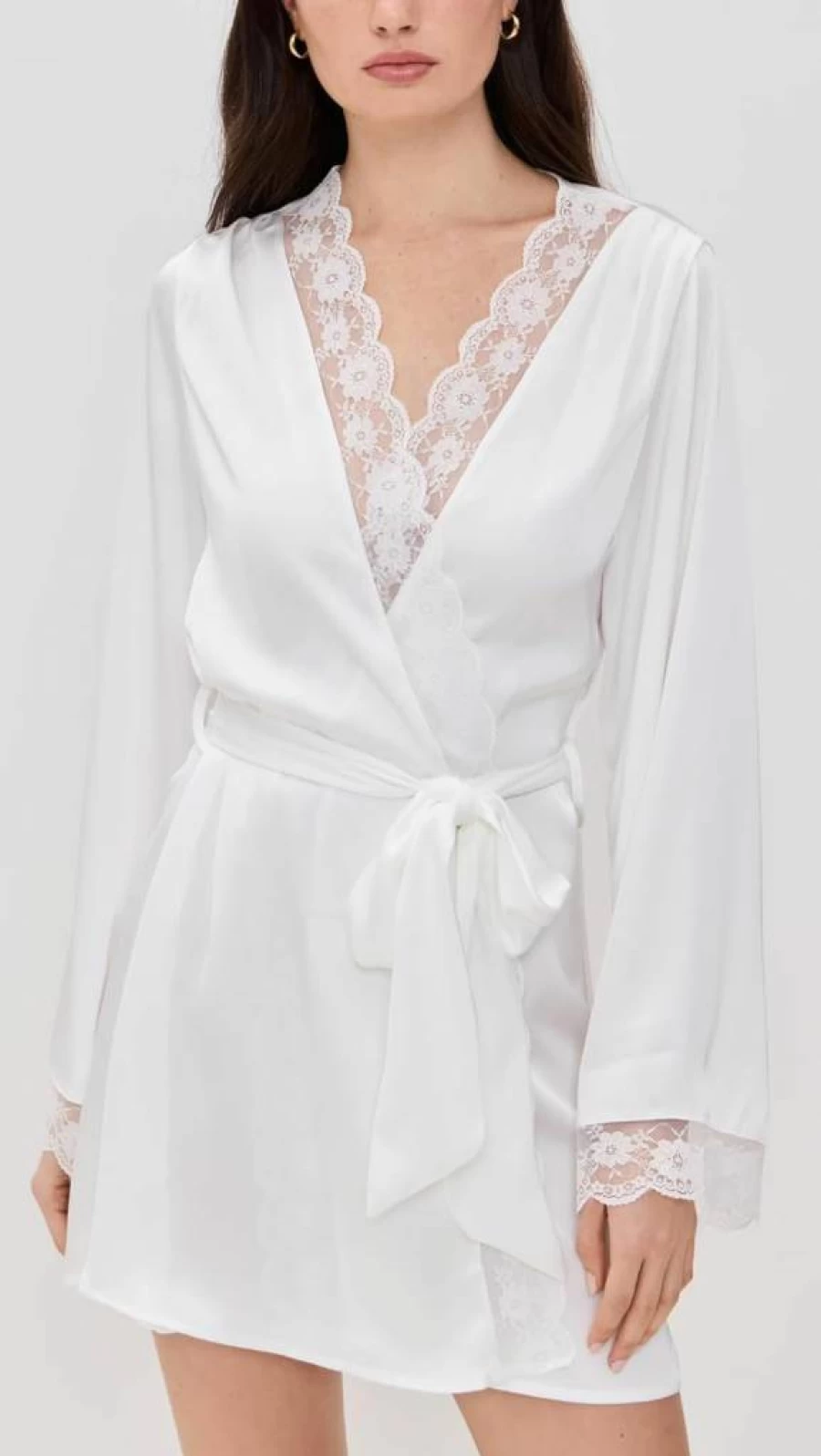 KAE THE LABEL Women's Sidney Robe in Ivory - Luxurious Loungewear & Sleepwear