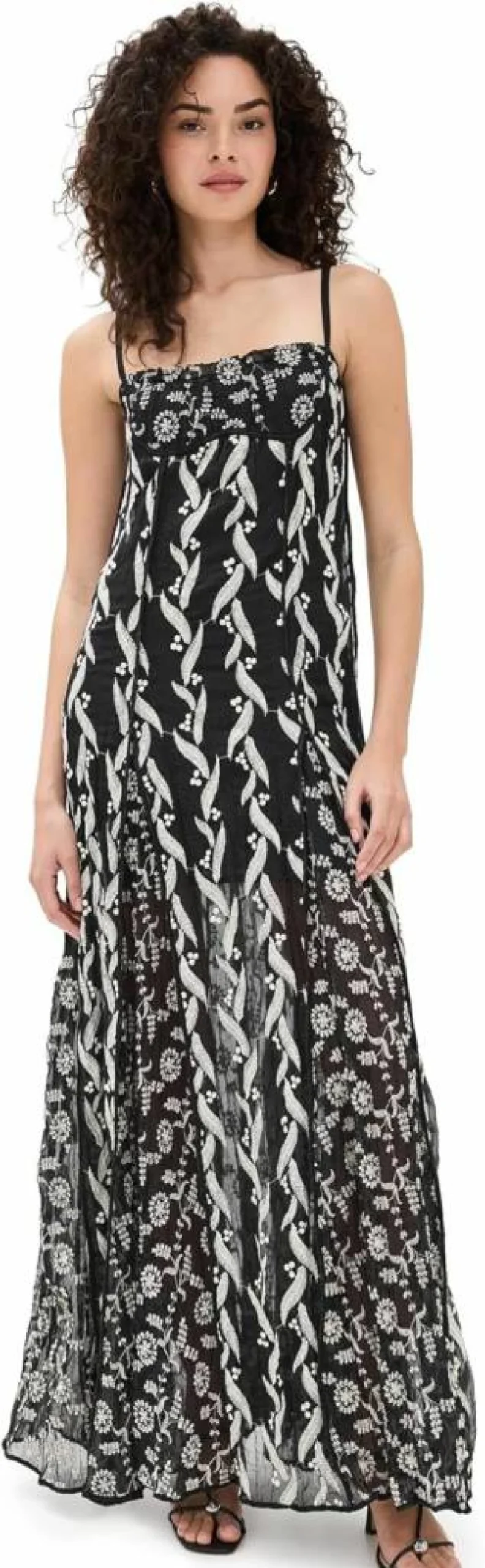 Sabina Musayev Women's Ailani Dress - Elegant Flowy Summer Dress with V-Neck and Floral Print