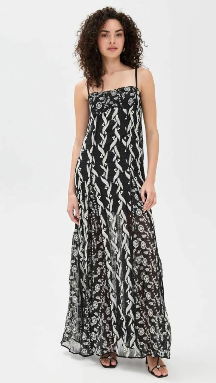 Sabina Musayev Women's Ailani Dress - Elegant Flowy Summer Dress with V-Neck and Floral Print