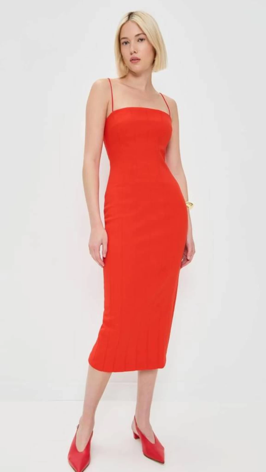 MISHA Women's Irisa Bonded Dress - Elegant Fitted Style for Casual & Evening Wear
