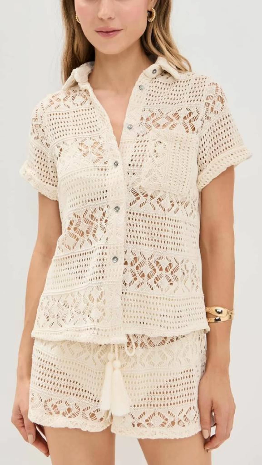 PALMACEA Women's Maya Shirt – Boho Chic Cotton Blouse for Women