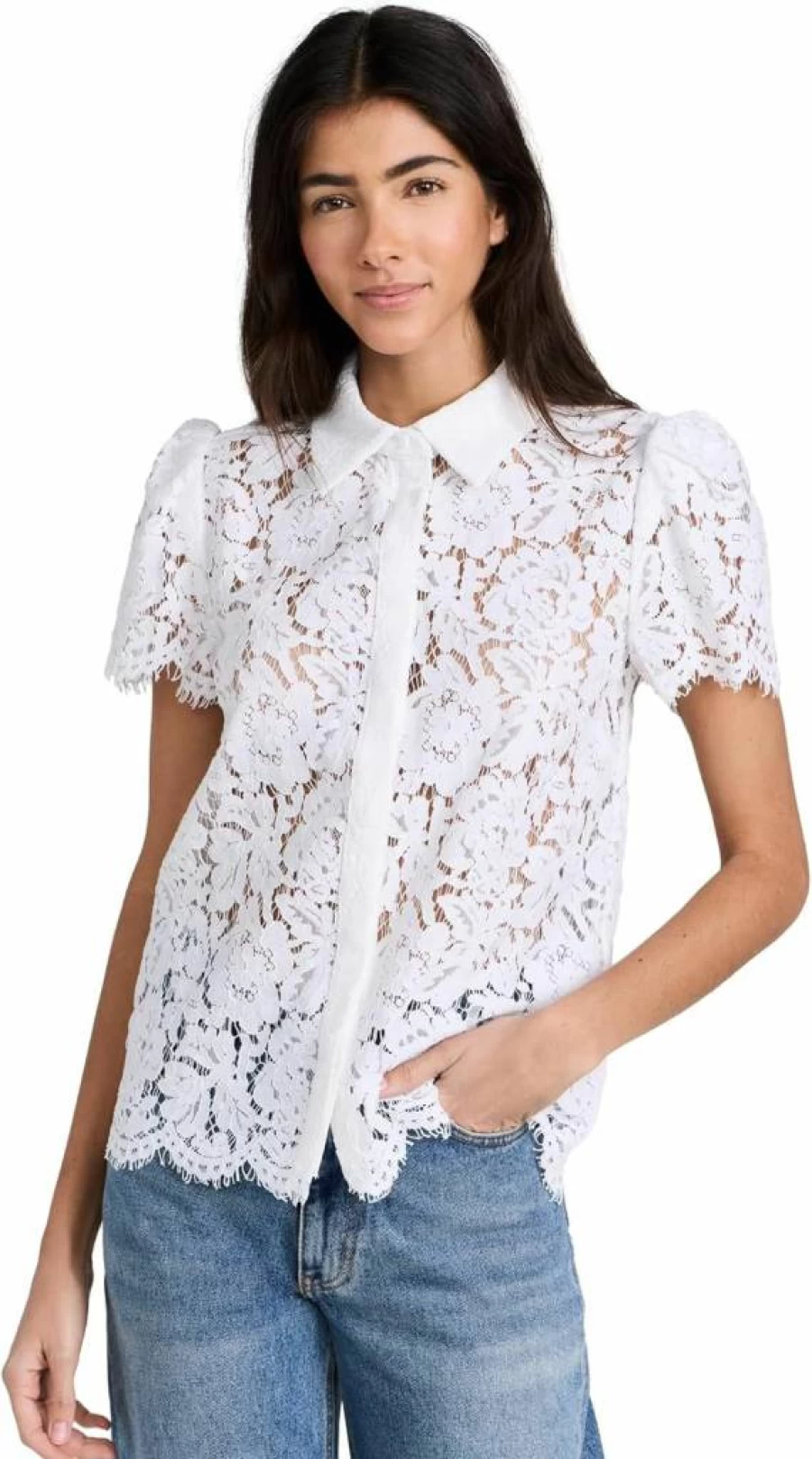 Generation Love Women's Murphy Lace Blouse - Elegant Feminine Top for Casual & Dressy Outfits