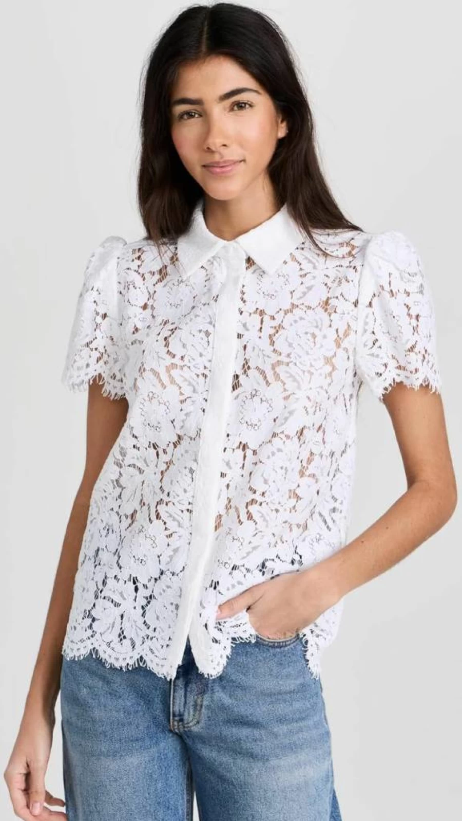 Generation Love Women's Murphy Lace Blouse - Elegant Feminine Top for Casual & Dressy Outfits