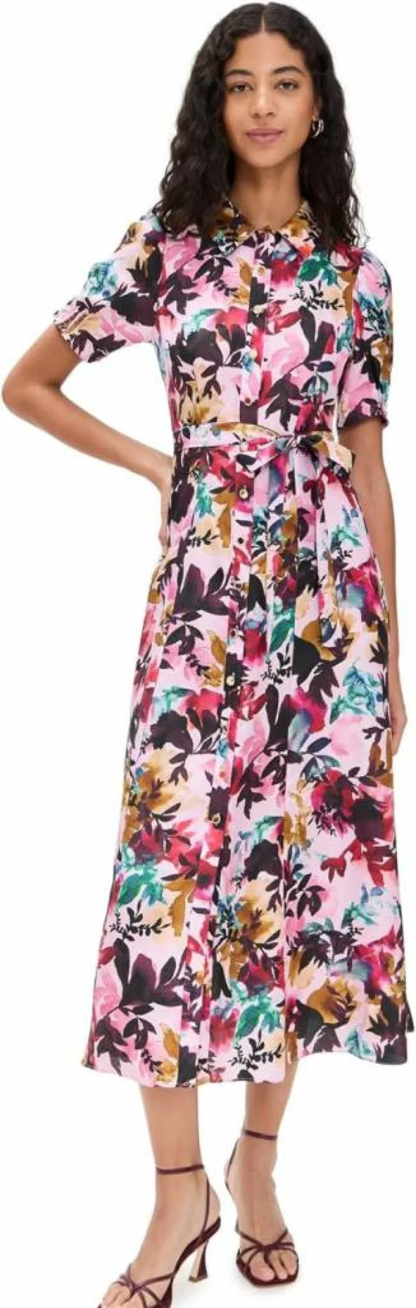 SALONI Vanessa-D Floral Print Women's Dress - Elegant A-Line Summer Dress