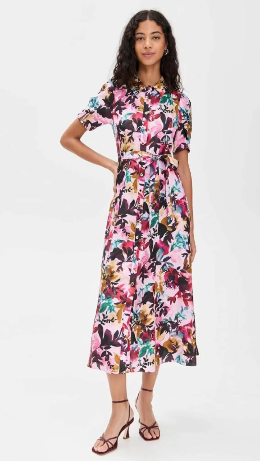 SALONI Vanessa-D Floral Print Women's Dress - Elegant A-Line Summer Dress