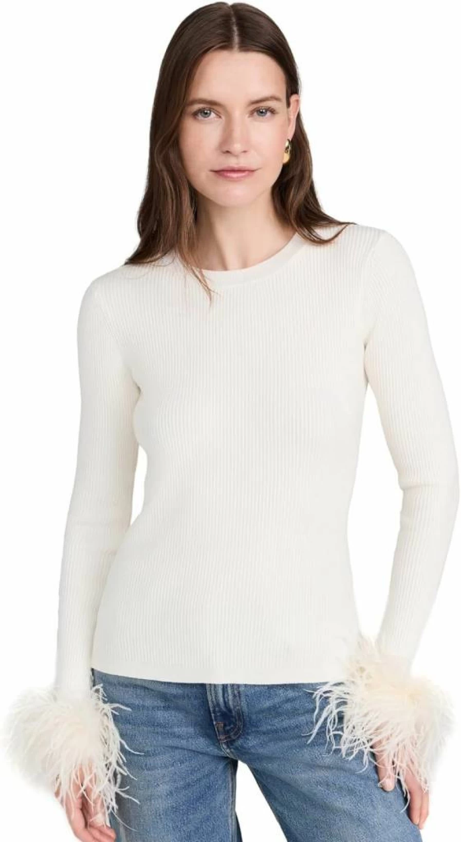 Le Superbe Women's Cozy Extra Crew Neck Sweater - Soft Casual Knit Pullover Top