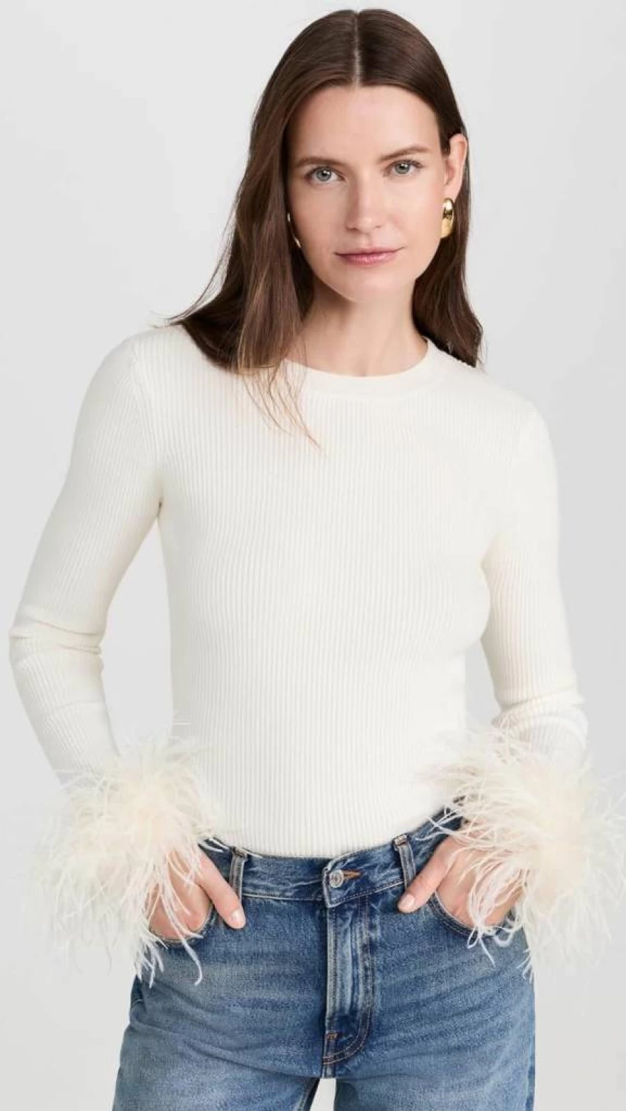 Le Superbe Women's Cozy Extra Crew Neck Sweater - Soft Casual Knit Pullover Top
