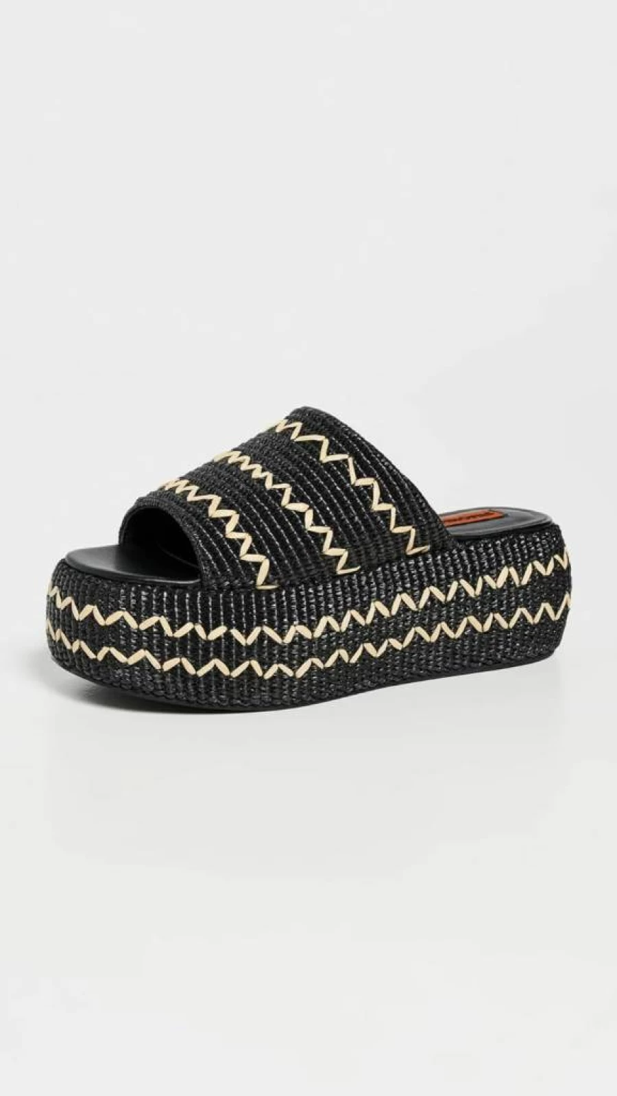 SIMON MILLER USA Women's Zig Zag Raffia Cloudy Platform Sandals - Boho Chic Summer Beach Shoes