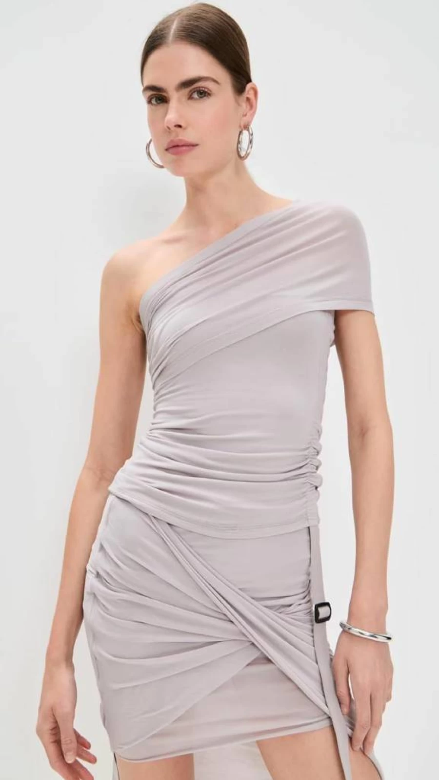 Helmut Lang Women's Asymmetrical Cut Protective Top - Edgy Designer Blouse for Modern Fashion