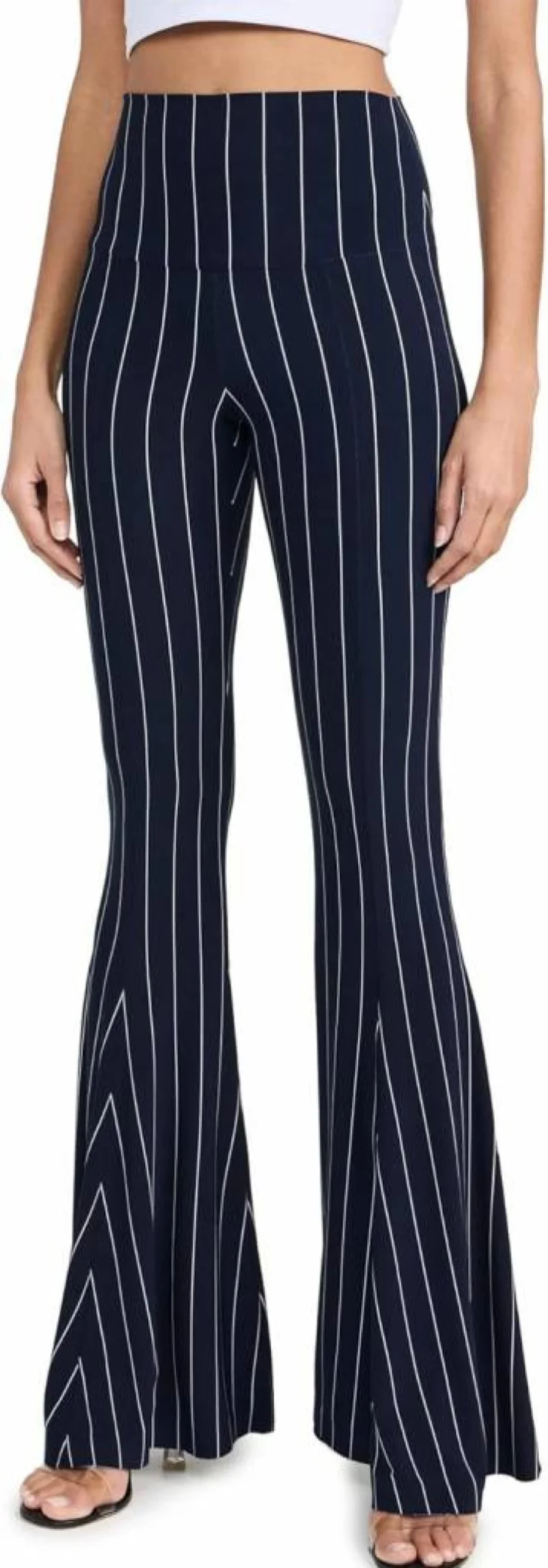 Norma Kamali Women's High-Waisted Fishtail Trousers - Elegant Flared Pants for Women