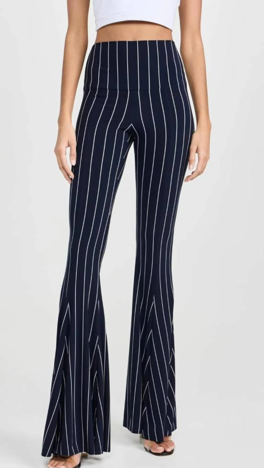 Norma Kamali Women's High-Waisted Fishtail Trousers - Elegant Flared Pants for Women