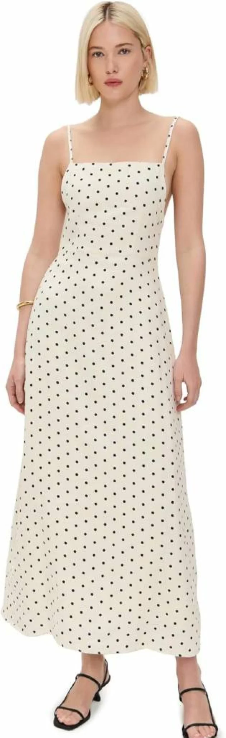 DL1961 Women's Carla Linen Dress - Slim Fit Linen Summer Dress with Side Slits