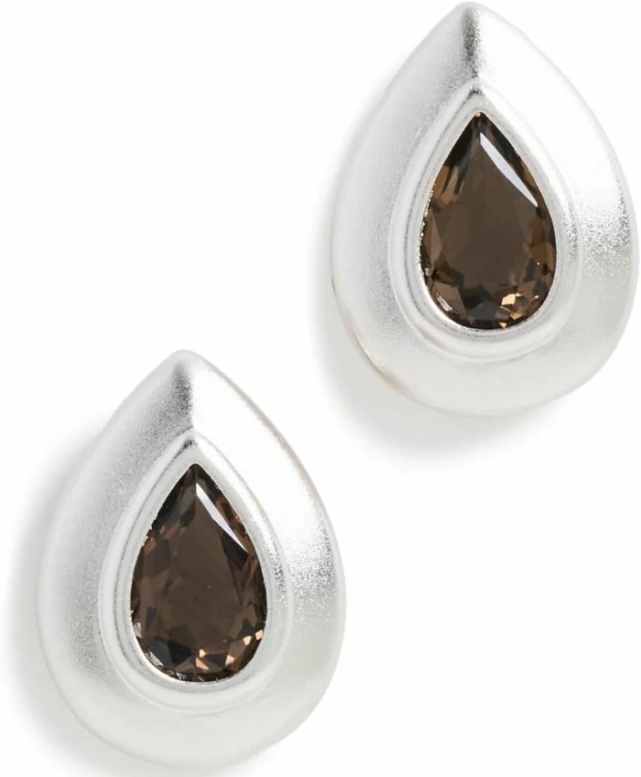 SHASHI Women's Carson Stud Earrings - Sterling Silver Rhinestone Accents