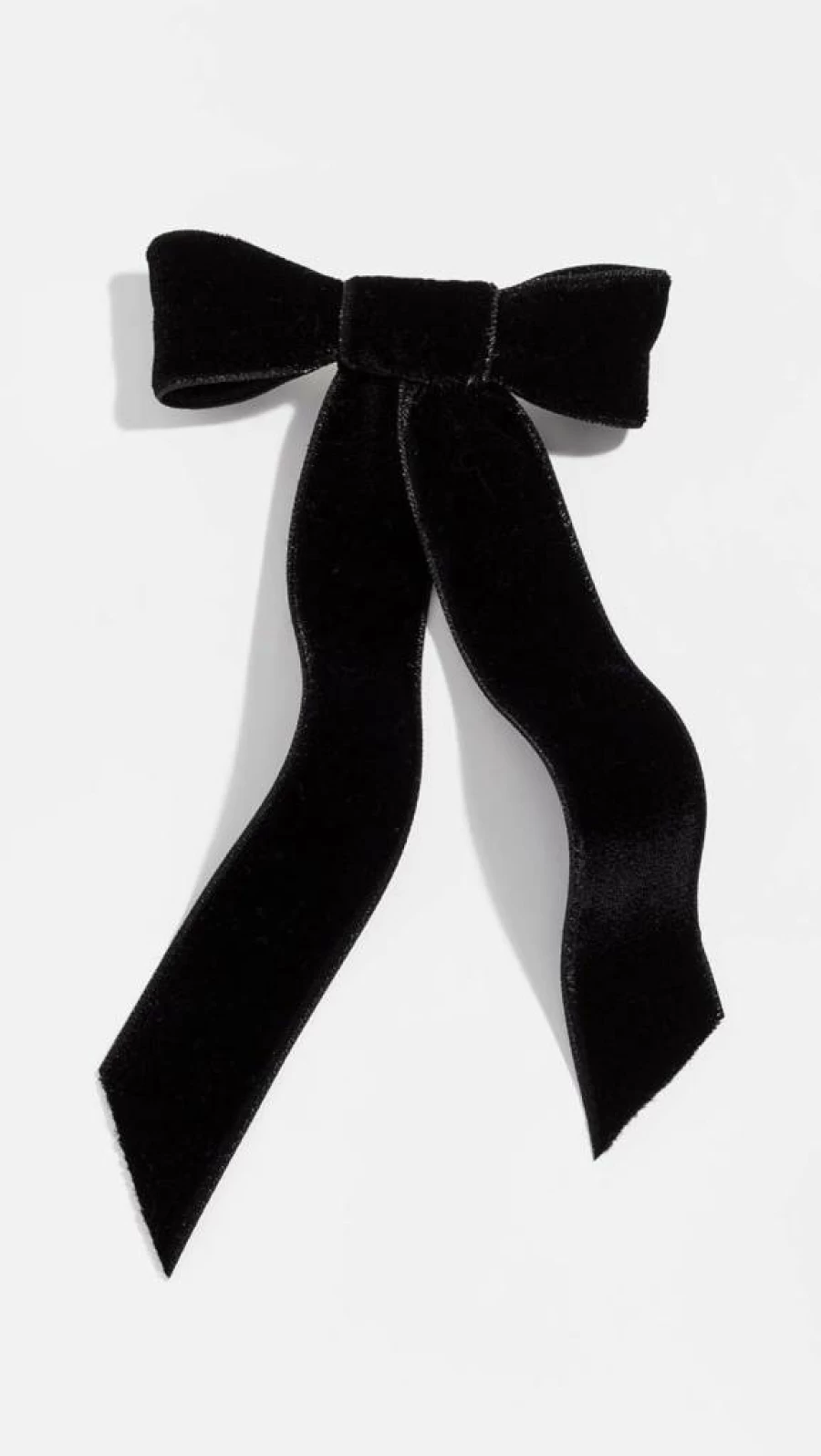 Jennifer Behr Black Velvet Bow Hair Barrette for Women - Elegant Hair Clip (1 Count)