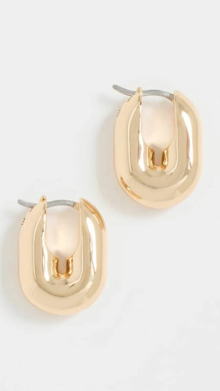 JENNY BIRD Women's Puffy U-Link Hoop Earrings - Gold-Tone Statement Jewelry