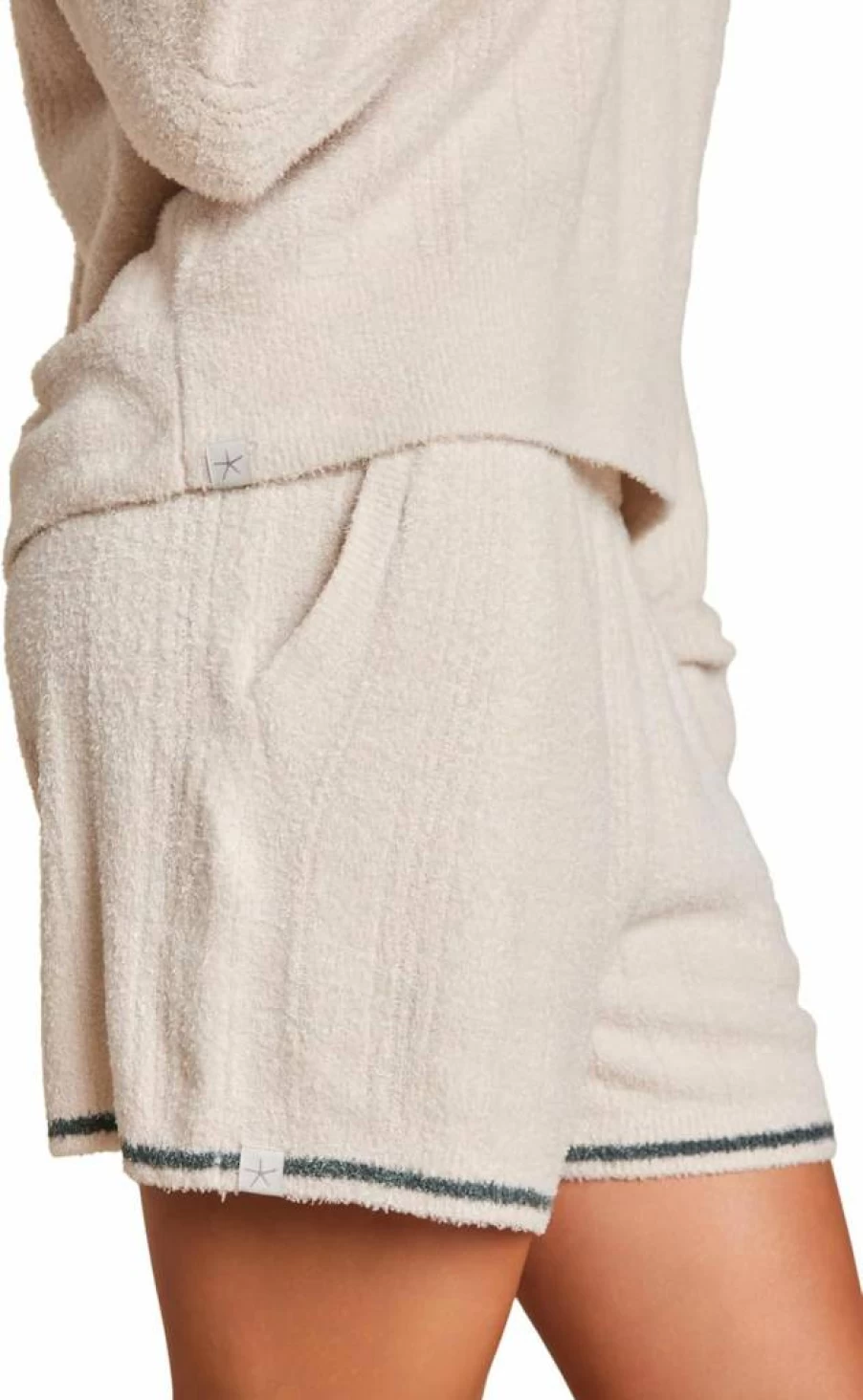 Barefoot Dreams Women's Cozy Pointelle Shorts | Soft Lounge Shorts | Casual Comfort Wear