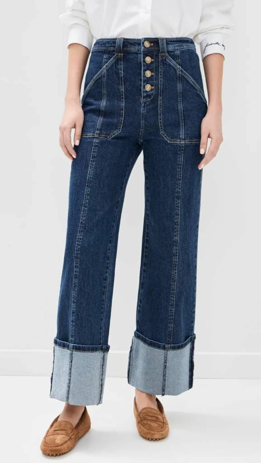 Cinq a Sept Women's Benji Pants with Cuffed Hem - Stylish High-Waisted Trousers for Women
