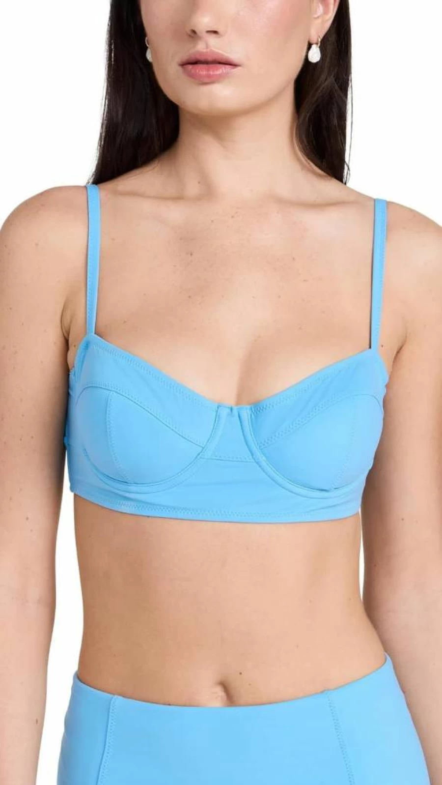 Ulla Johnson Zahara Bikini Top for Women - Floral Printed Swimwear Halter Style