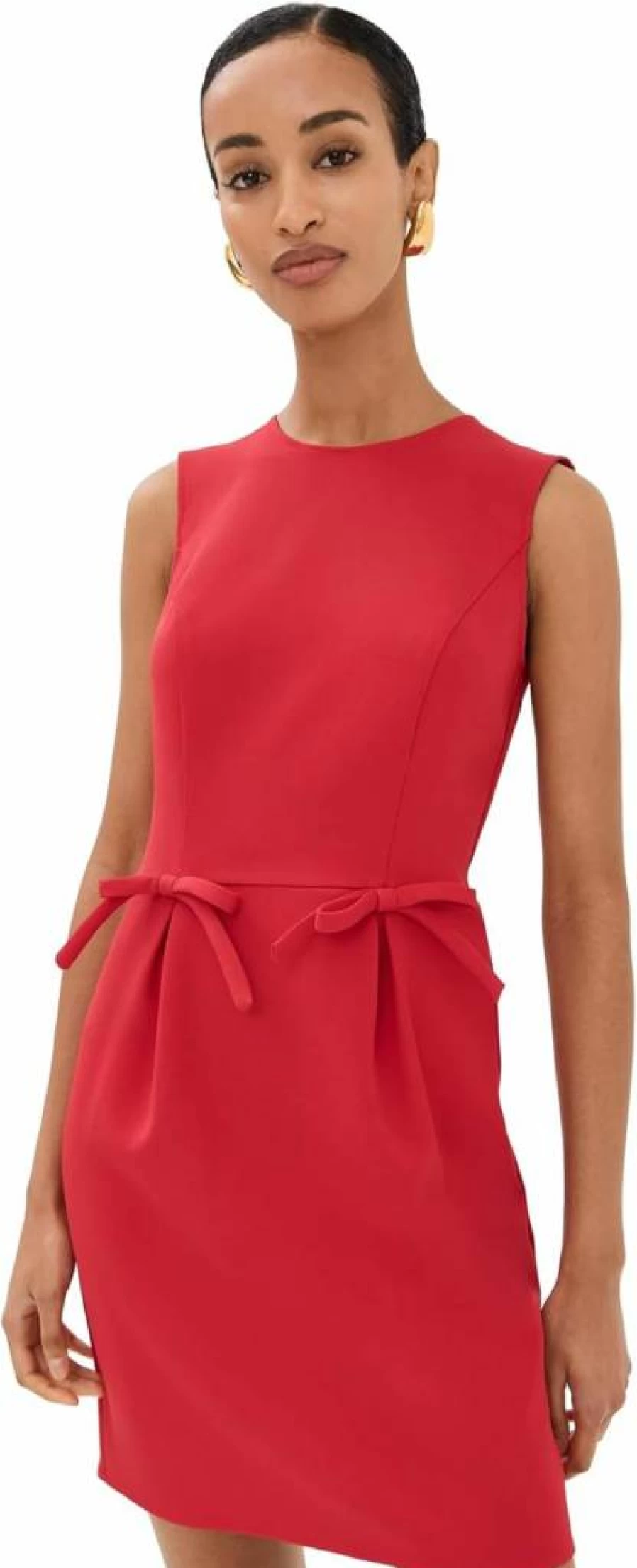 Shoshanna Women's Ruby Red Crepe London Dress - Elegant Flowy A-Line Style for Special Occasions