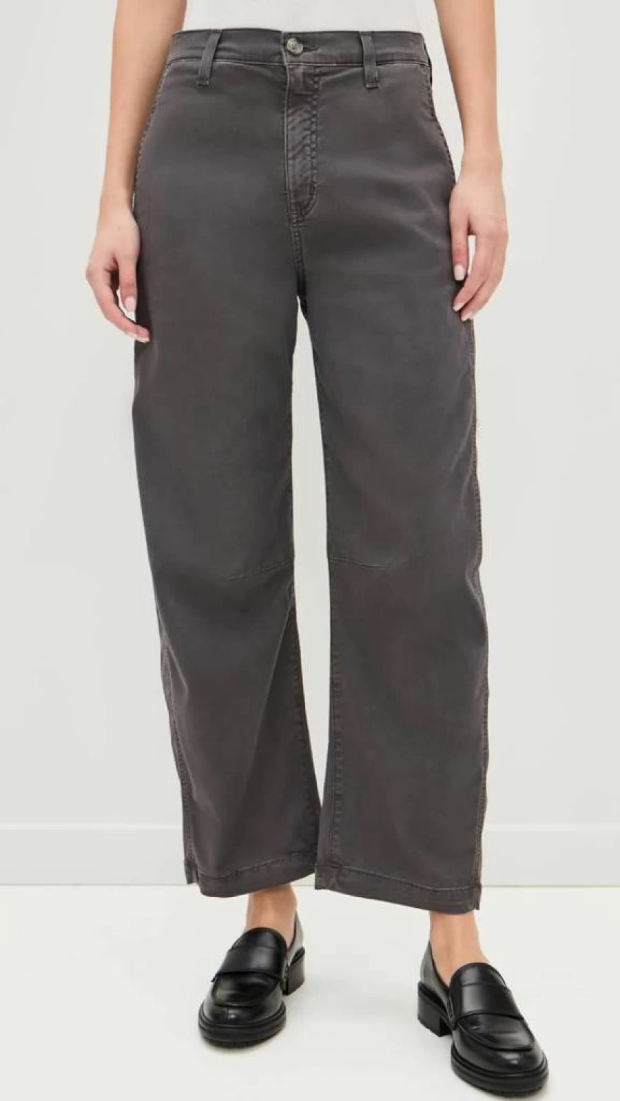 AG Adriano Goldschmied Women's Fiona High Rise Barrel Chino Pants in Powder
