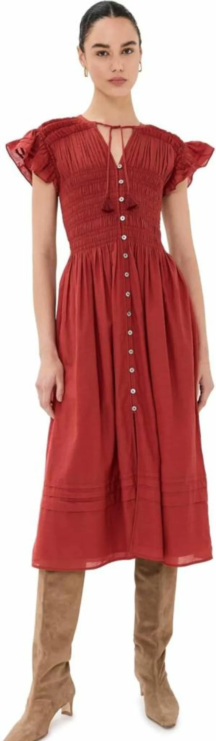 Sea Women's Nomi Solid Color Casual Summer Dress - Elegant Slim Fit Beachwear