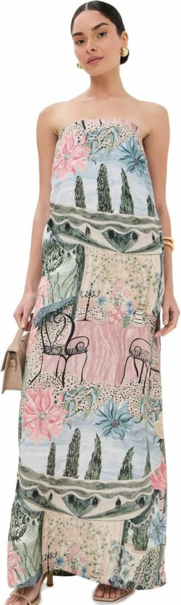 Isla & White Women's Filmena Dress - Elegant Flowy Summer Dress for Women