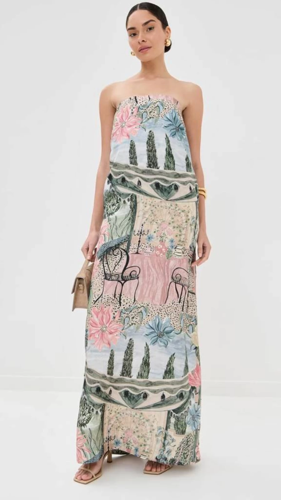 Isla & White Women's Filmena Dress - Elegant Flowy Summer Dress for Women