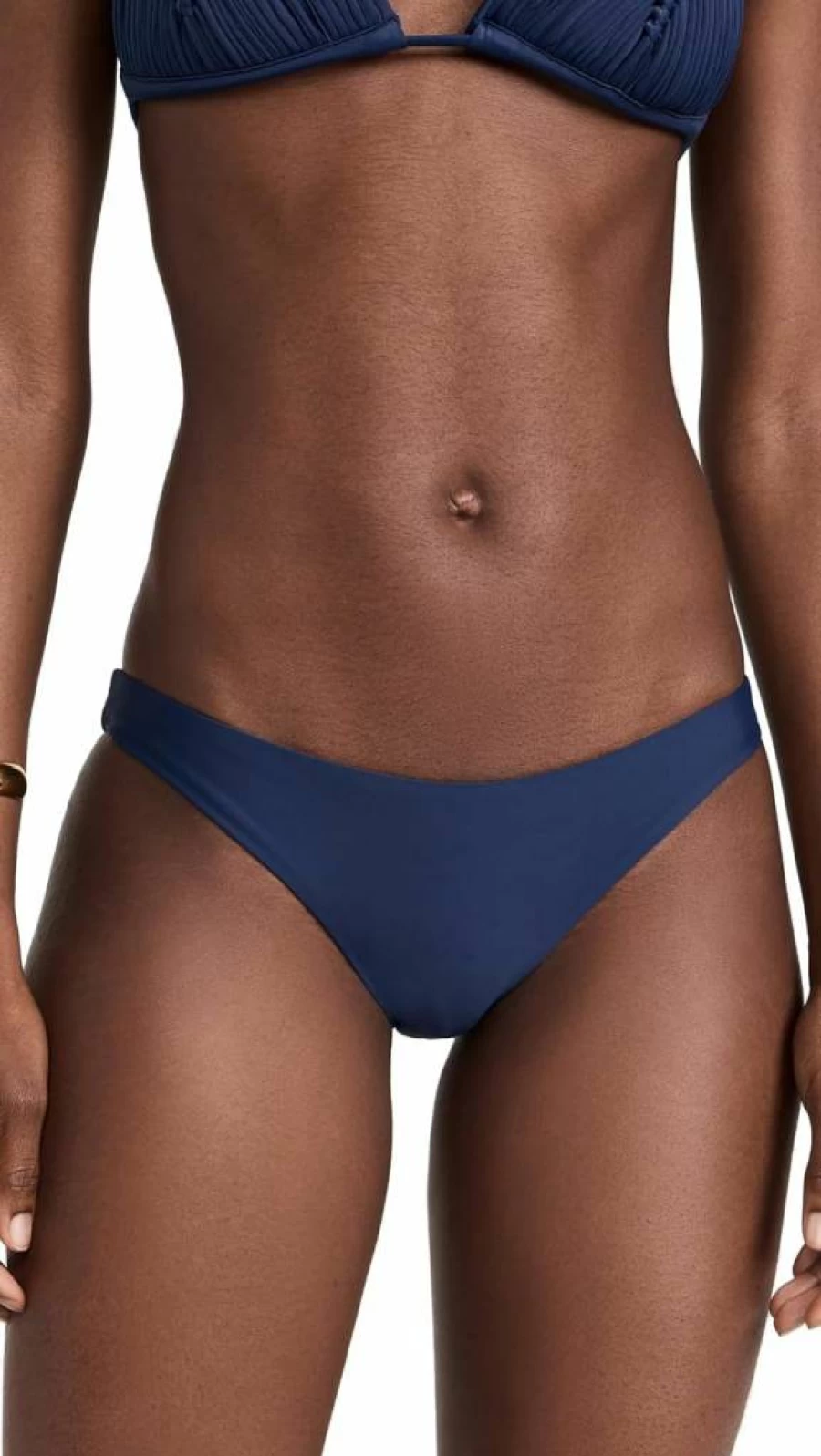 PQ Swim Women's Ruched Bikini Bottoms - High Waisted Basic Swimwear for Women