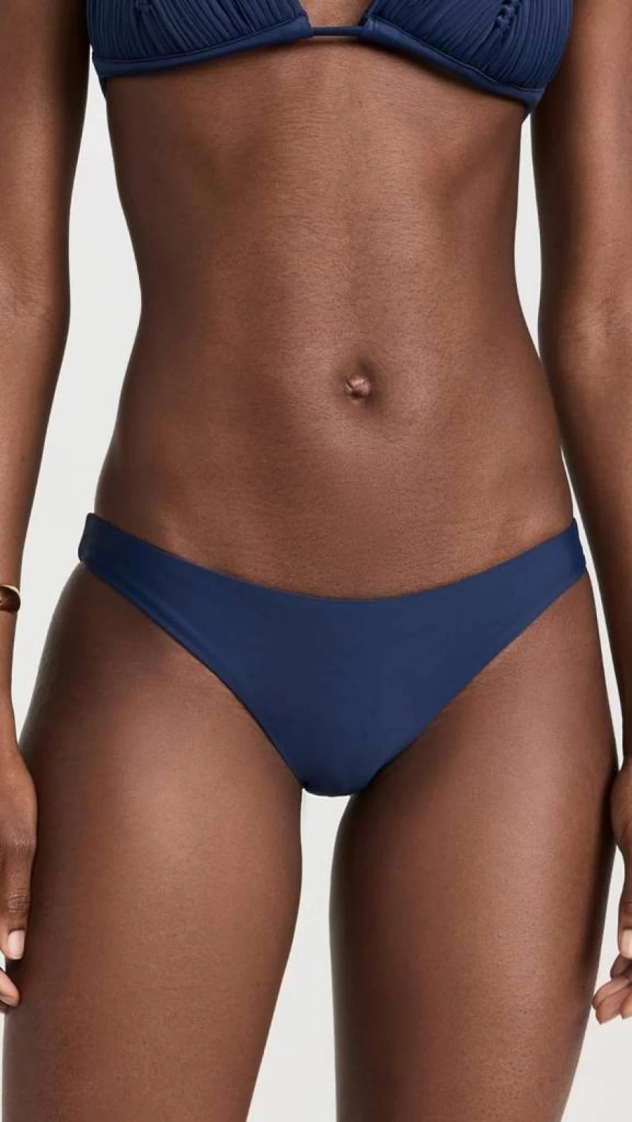 PQ Swim Women's Ruched Bikini Bottoms - High Waisted Basic Swimwear for Women