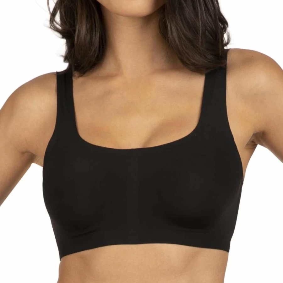 LIVELY Women's Seamless Scoop Neck Bralette - No Show Soft Comfort Bra with Removable Pads for Shape & Support