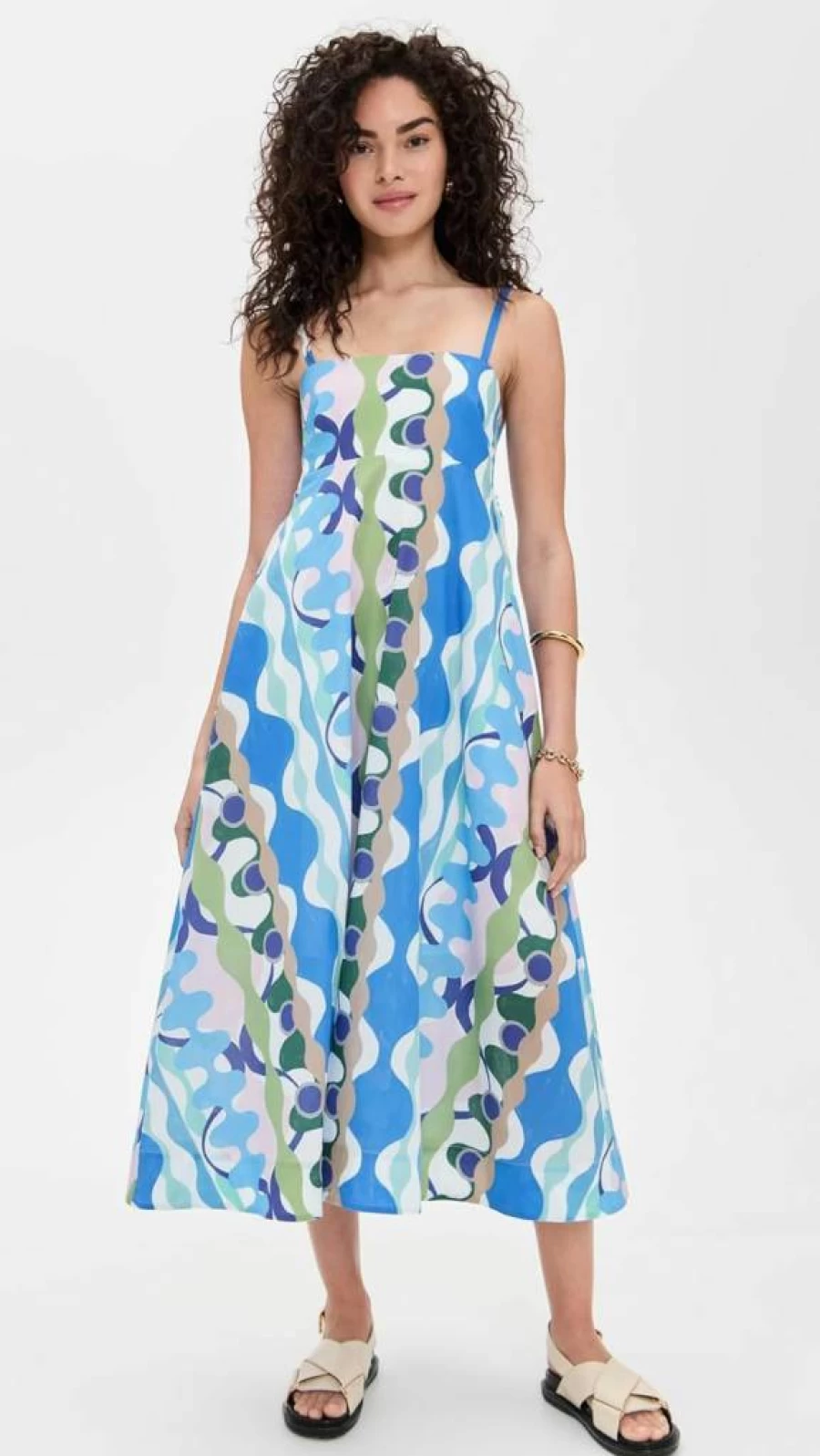 De Loreta Women's Veracruz Dress - Flowy Boho Summer Dress with Embroidery