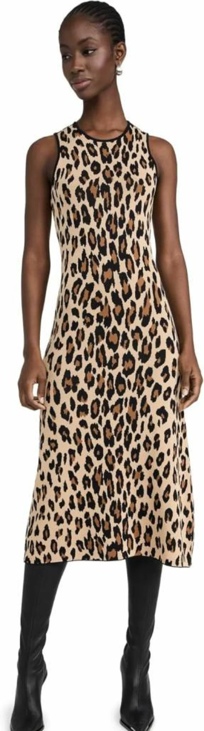 SIMON MILLER USA Women's Axon Sleeveless Knit Dress - Casual Summer Knitwear Minimalist Style