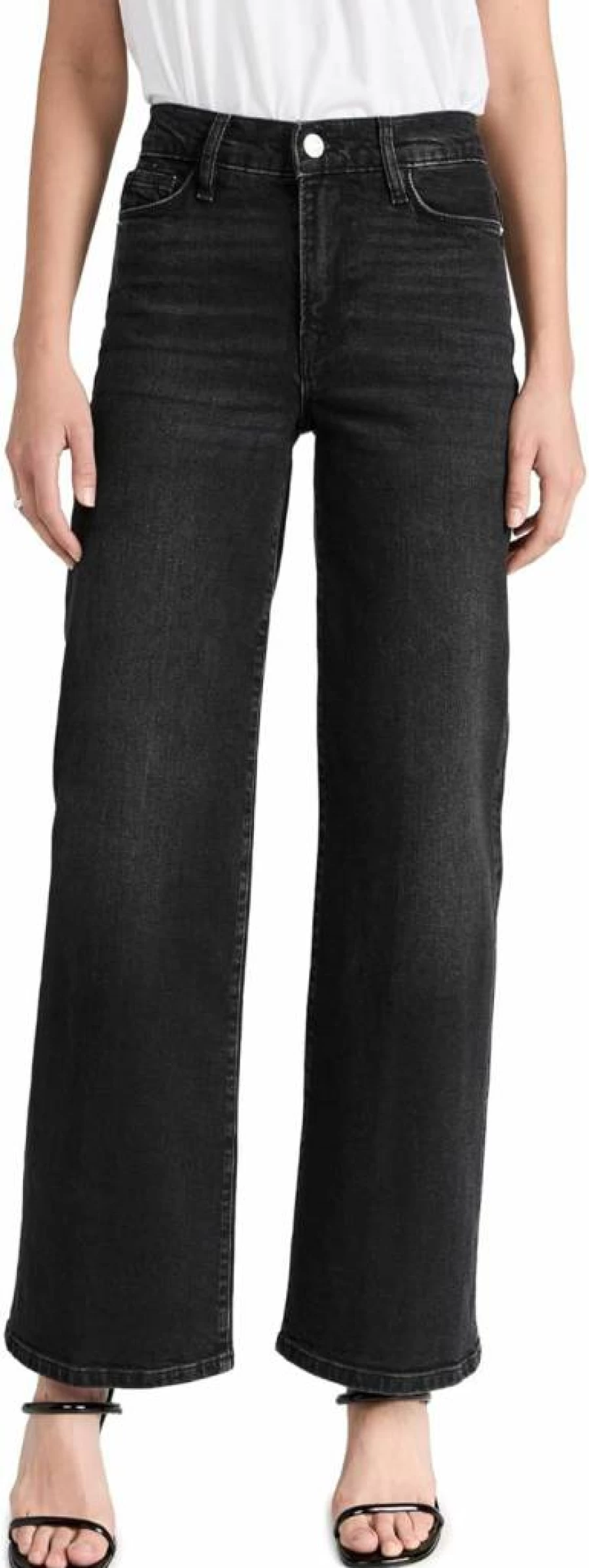 FRAME Women's High-Waisted Slim Fit Palazzo Jeans - Stretch Denim for Comfort & Style