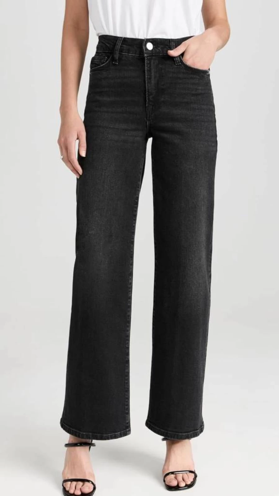 FRAME Women's High-Waisted Slim Fit Palazzo Jeans - Stretch Denim for Comfort & Style
