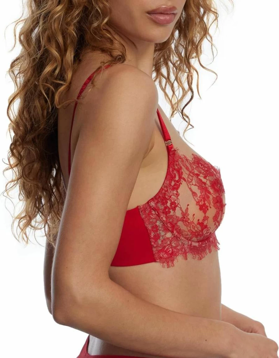Skarlett Blue Women's Entice Lace Underwire Balconette Bra 324143 | Comfortable Supportive Lingerie | Sexy Elegant Design