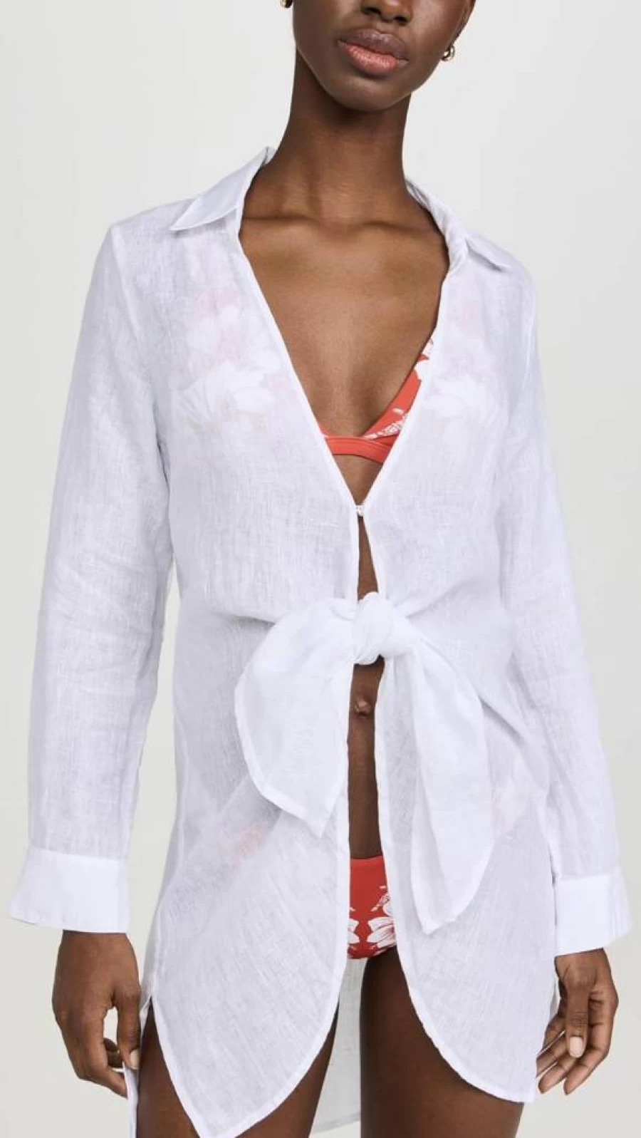 PQ Swim Women's Millie Tie Cover Up - Lightweight Beach Wrap - Swimwear Cover-Up - Summer Fashion