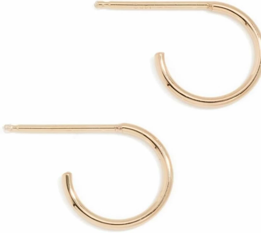 ZOE CHICCO 14K Gold Tiny Huggie Hoops for Women - Minimalist Small Hoop Earrings