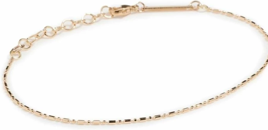 ZOE CHICCO Diamond Cut Single Strand Bracelet for Women - Elegant Sterling Silver Jewelry
