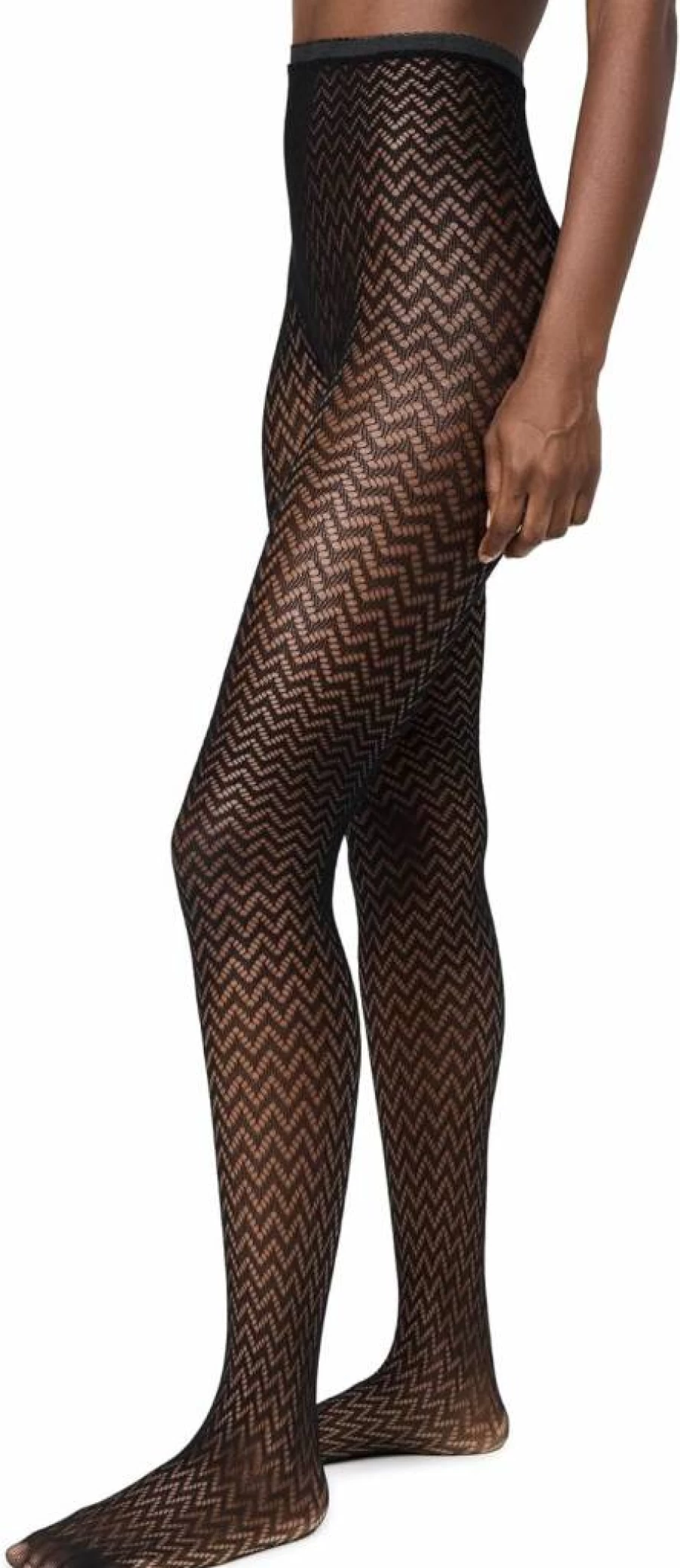 STEMS Women's Sexy Fishnet Tights - Stretchy Micro Wavey Design for Comfort & Style
