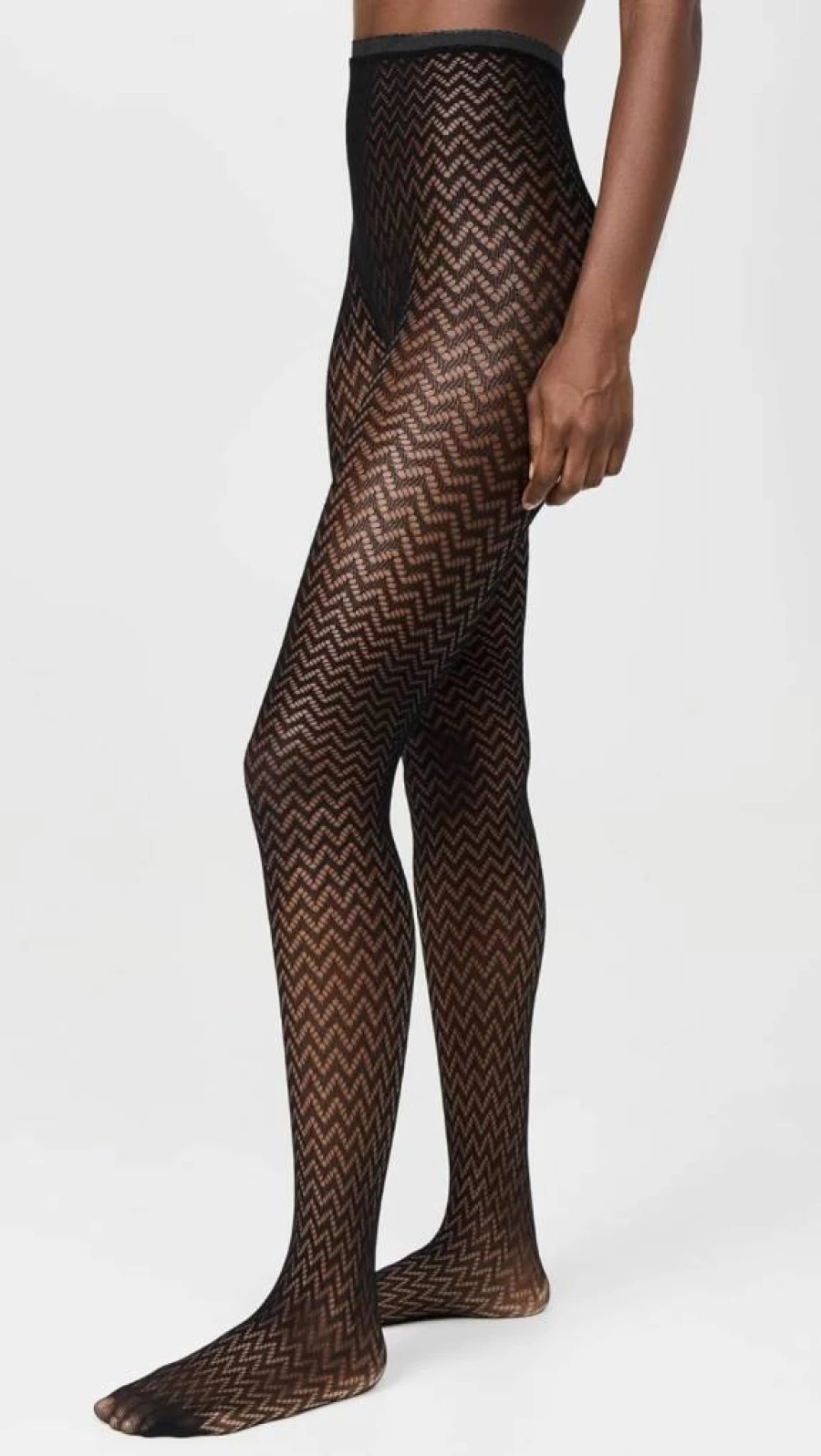 STEMS Women's Sexy Fishnet Tights - Stretchy Micro Wavey Design for Comfort & Style