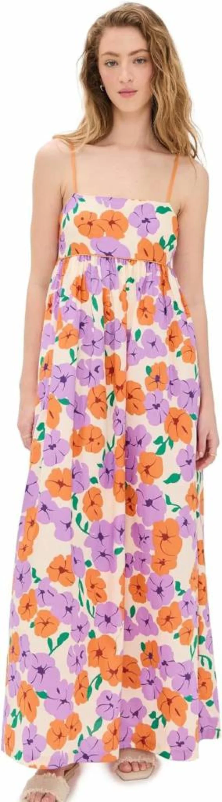 English Factory Women's Floral Print Empire Waist Summer Maxi Dress