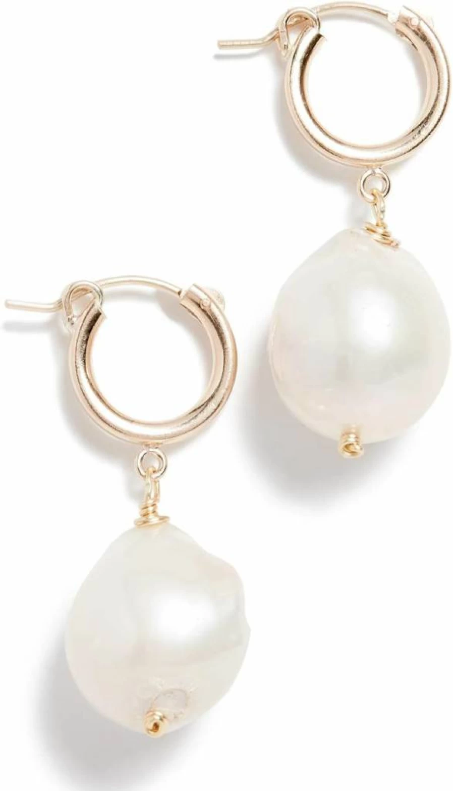 Brinker & Eliza Women's Huggie Hoop Earrings - Minimalist Gold Hoops for Everyday Wear