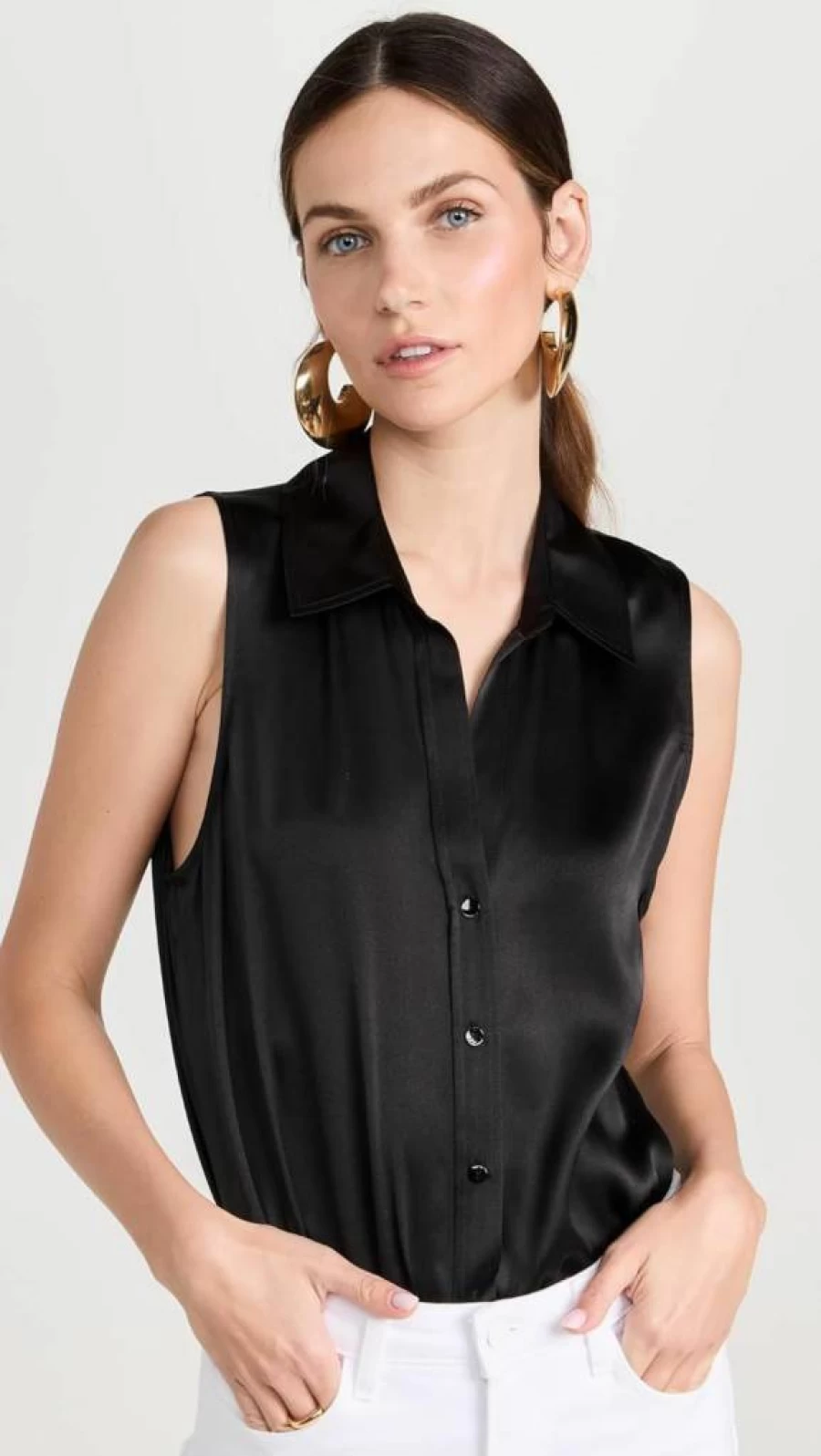 L'AGENCE Women's Emmy Sleeveless Blouse - Stylish Casual Top for Women