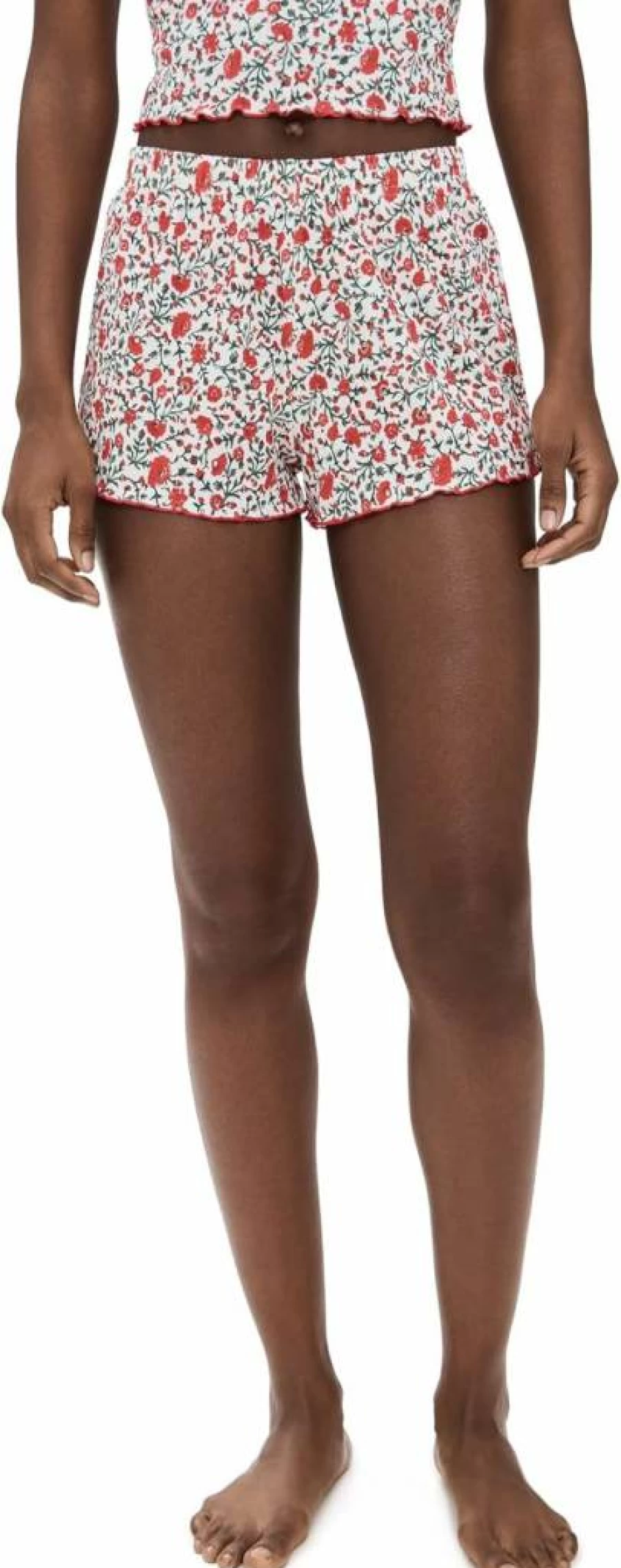 Stripe & Stare Women's Lace Trim Comfort Bed Shorts | Soft Sleepwear & Lounge Pants