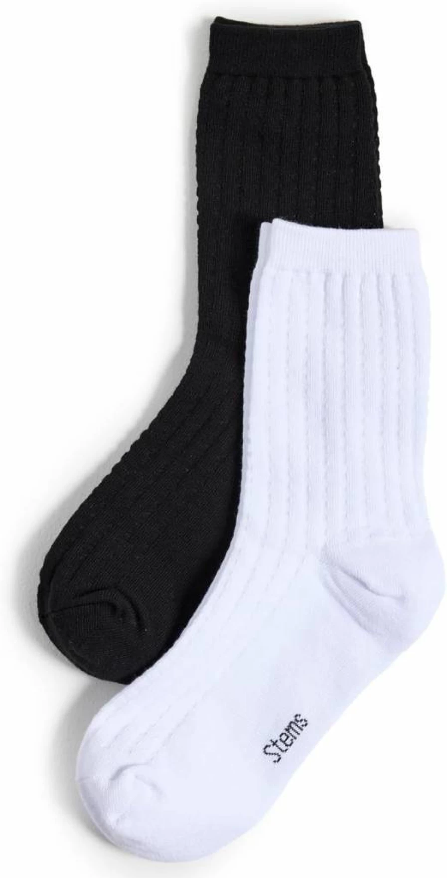 STEMS Women's 2-Pack Cozy Waffle Knit Socks for Winter - Soft Thermal Boot Socks