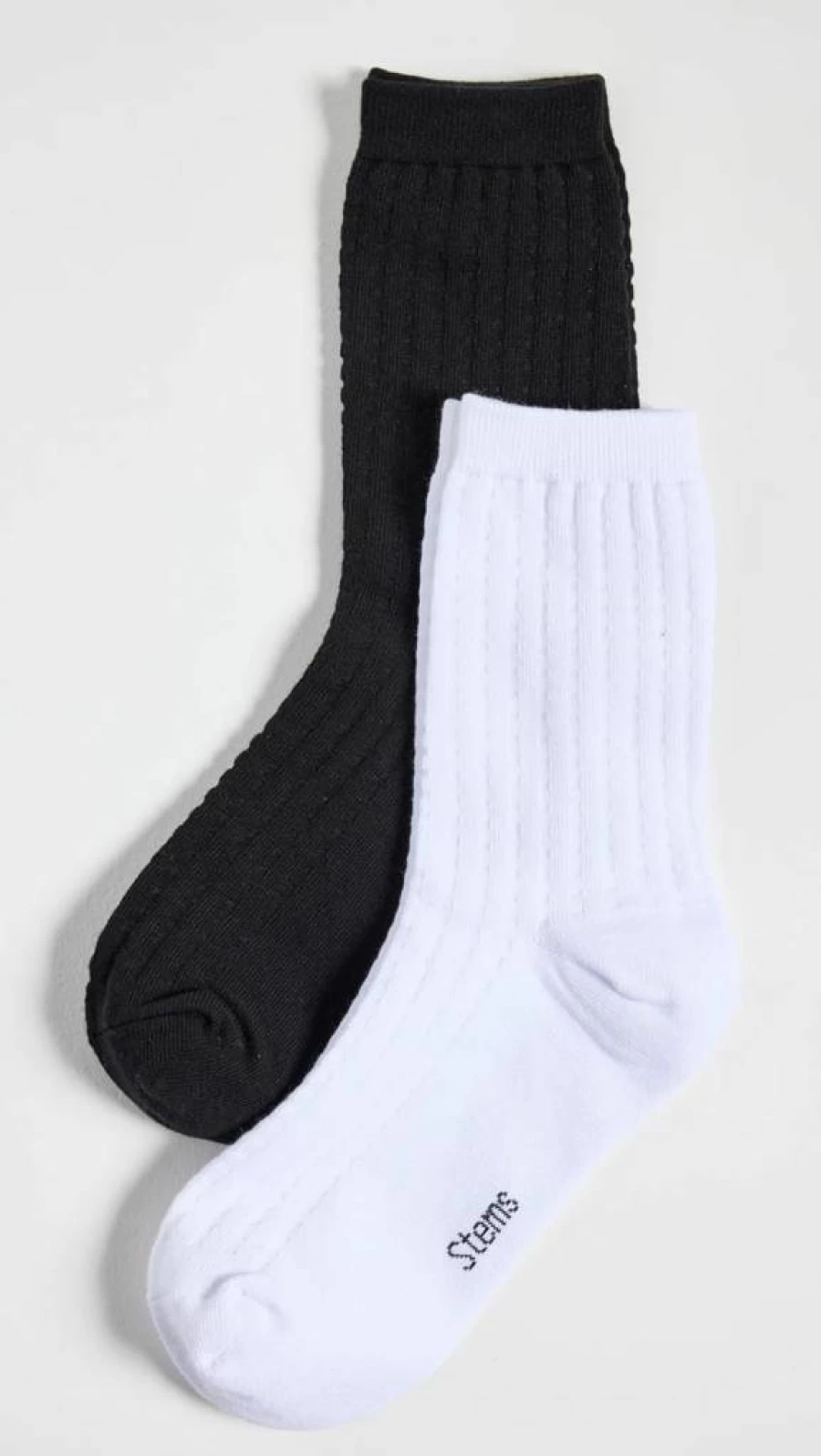 STEMS Women's 2-Pack Cozy Waffle Knit Socks for Winter - Soft Thermal Boot Socks