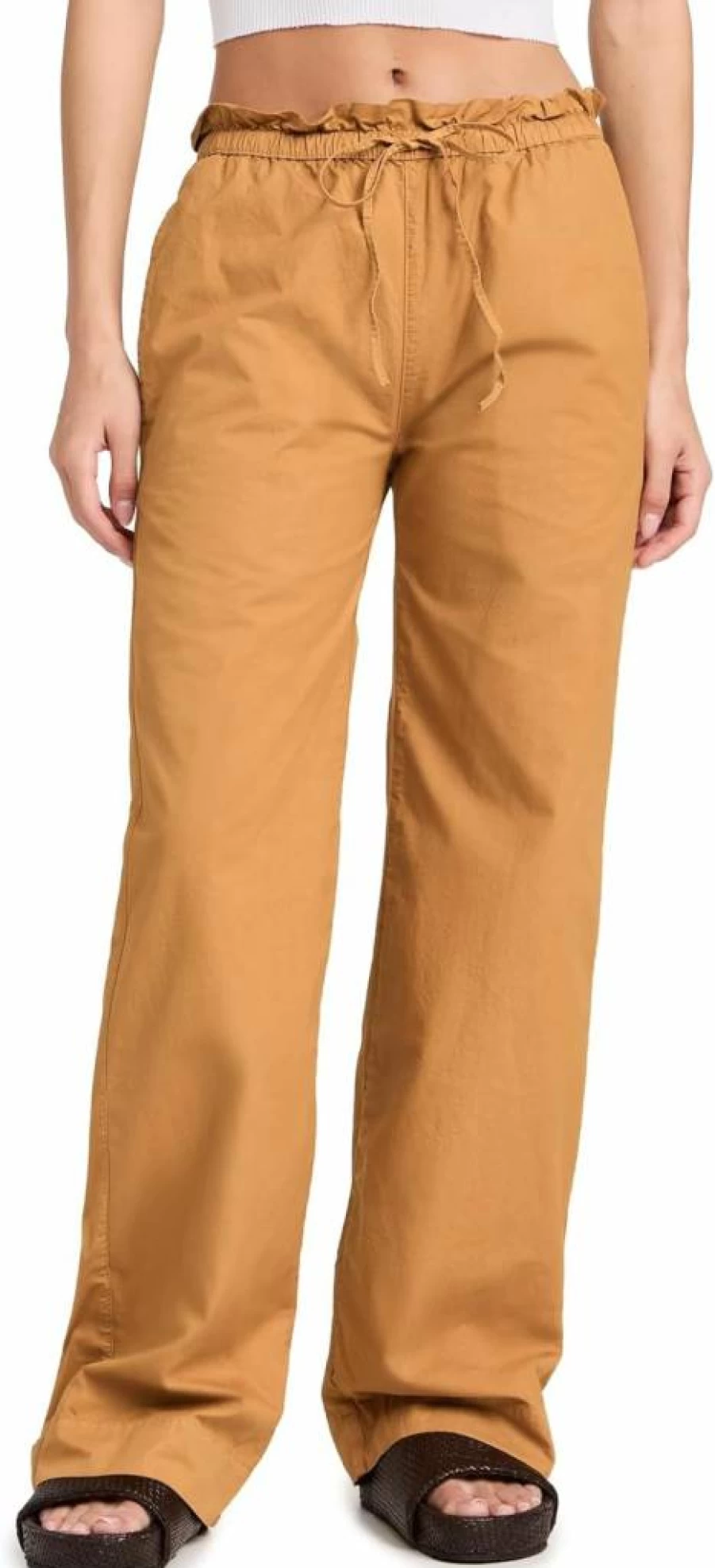 NSF Women's High-Waisted Sam Trousers - Comfortable Stretch Casual Pants for Everyday Wear