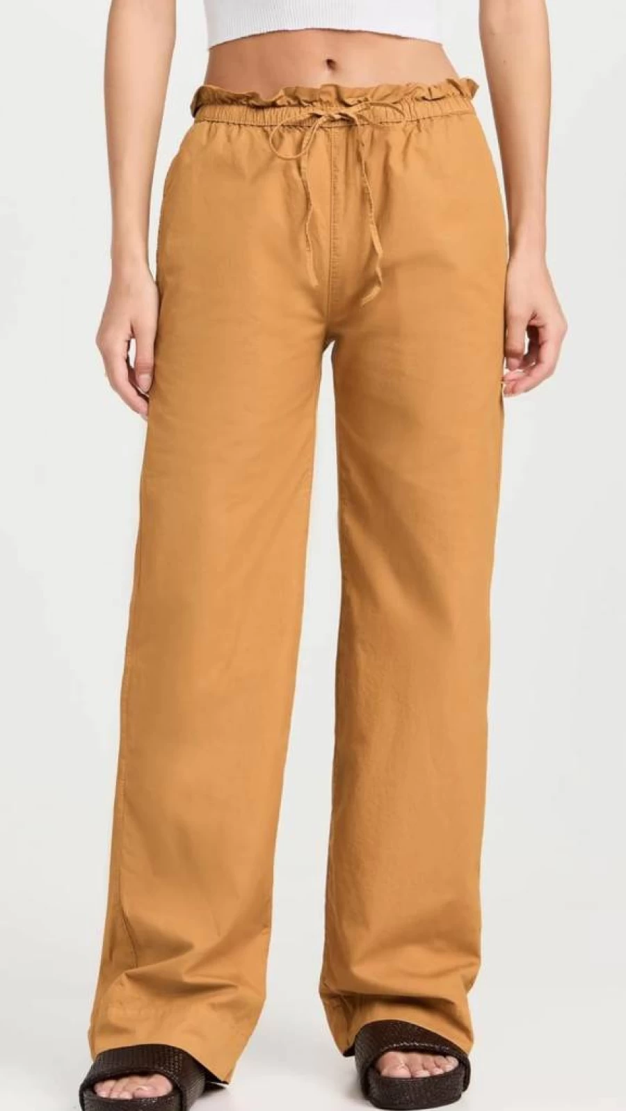 NSF Women's High-Waisted Sam Trousers - Comfortable Stretch Casual Pants for Everyday Wear